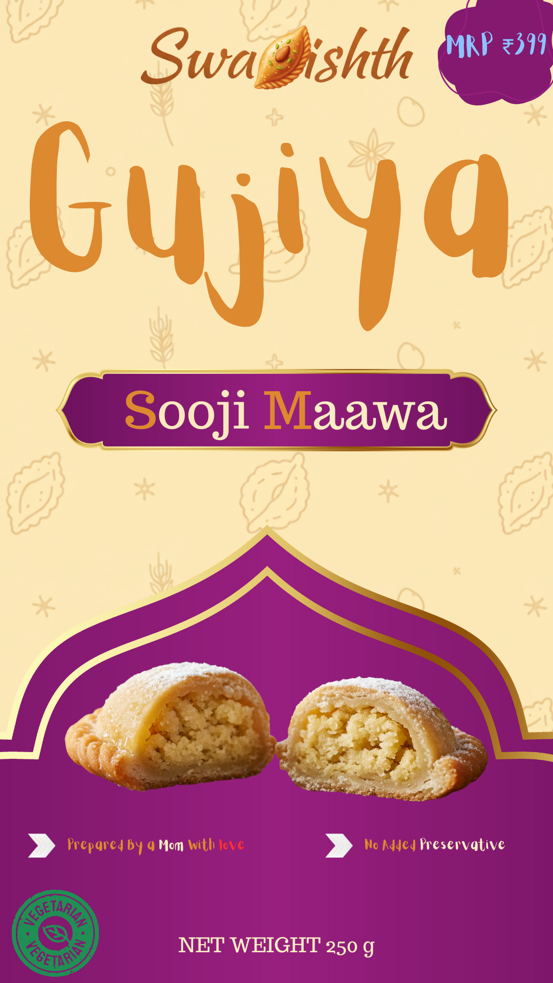 Sooji Maawa Gujiya